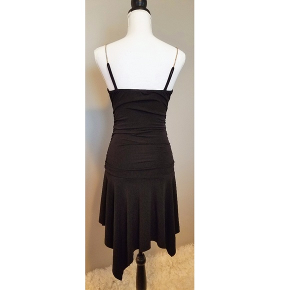 F21 Black, Asymmetrical, Rhinestone-Strap Dress - Picture 6 of 8